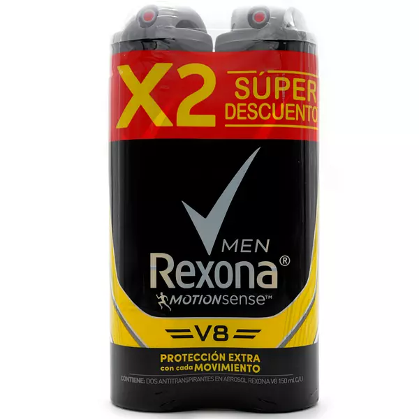 Desodorante Rexona Spray Hombre V8 X 2