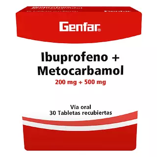 Ibuprofeno + Metocarbamol 200 Mg+500 Mg Gf