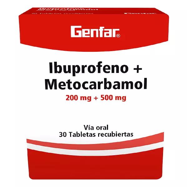 Ibuprofeno + Metocarbamol 200 Mg+500 Mg Gf