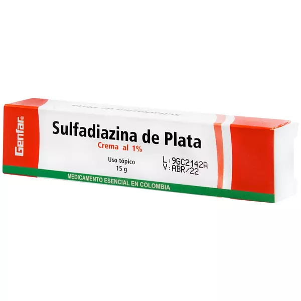 Sulfadiazina De Plata 1% 15 Gr