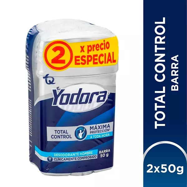 2 Desodorantes Yodora Barra Total Control