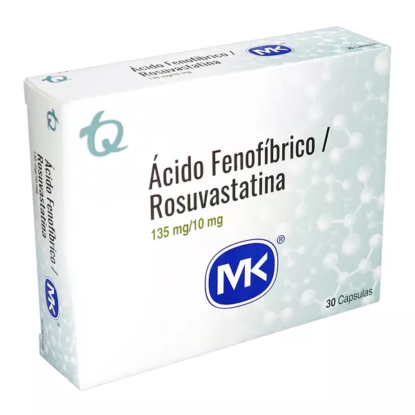 Acido Fenofibrico 135 Mg + Rosuvastatina 10 Mg