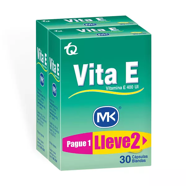 Vitamina E 400 Ui 30 Cápsulas Mk Pague 1 Lleve 2