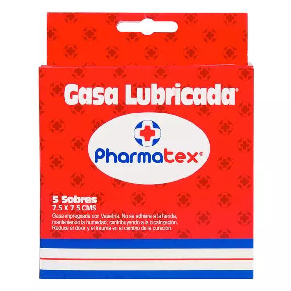 Gasa Lubricada Pharmatex 7.5 X 7.5 Cm