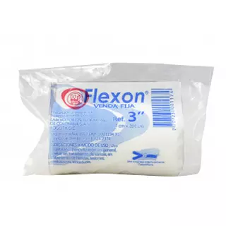 Venda Elastica Blanca Flexon 3x5