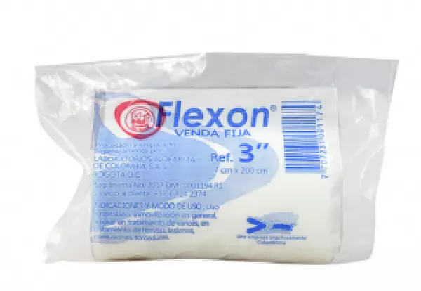 Venda Elastica Blanca Flexon 3x5