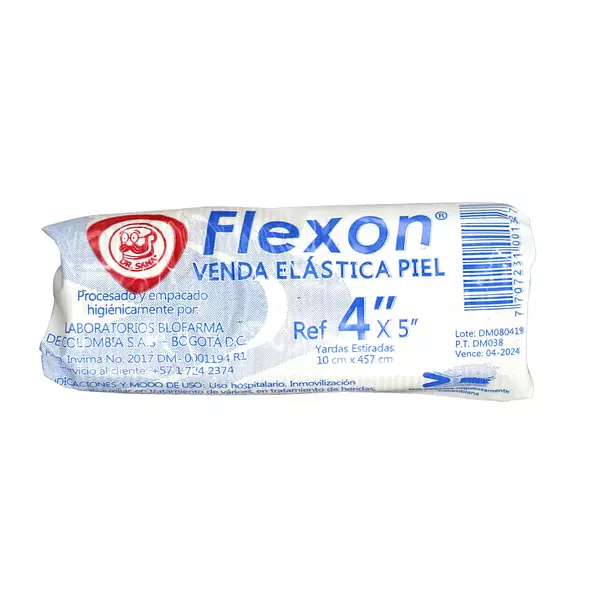 Venda Flexon Elastica Color Piel 4x5