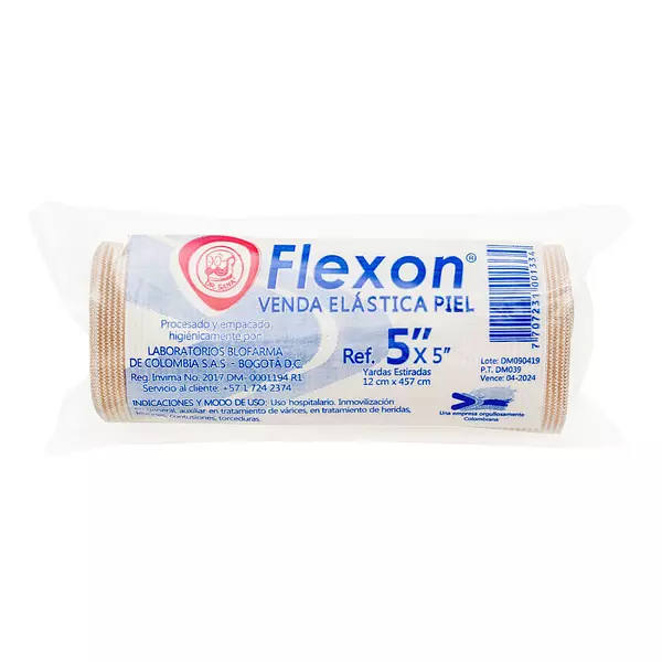 Venda Flexon Elastica Color Piel 5x5