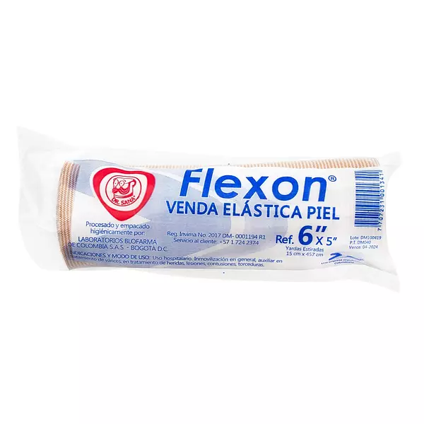 Venda Flexon Elastica Color Piel 6x5