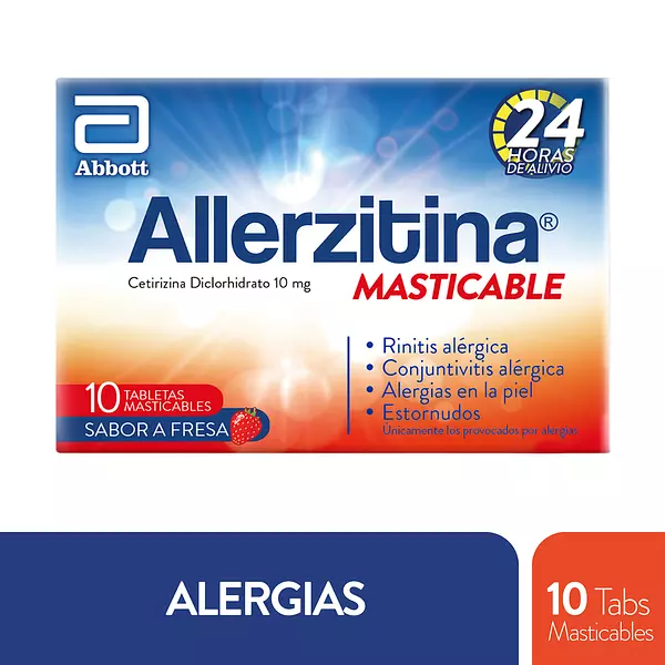 Allerzitina Masticable Fresa 10 Mg