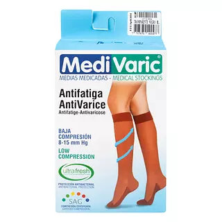 Media Medivaric Rodilla Talla L Negro Baja Comprension Nti