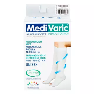 Media Medivaric Antiembolica L Rodilla Blanco Nti