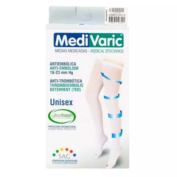 Media Medivaric Antiembolica -S- Muslo Blanco Nti