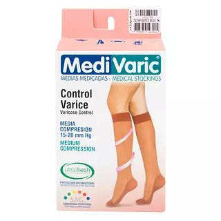 Media Medivaric Rodilla -S- Beige Media Compresion Nti