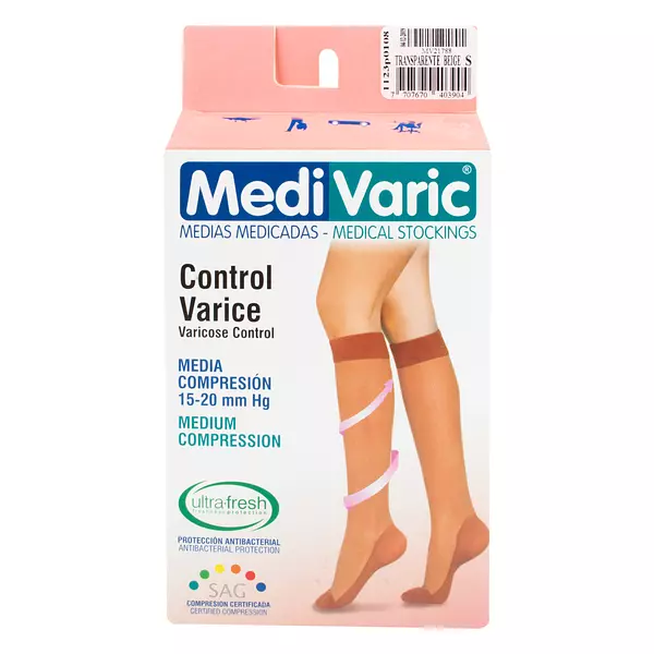 Media Medivaric Rodilla -S- Beige Media Compresion Nti