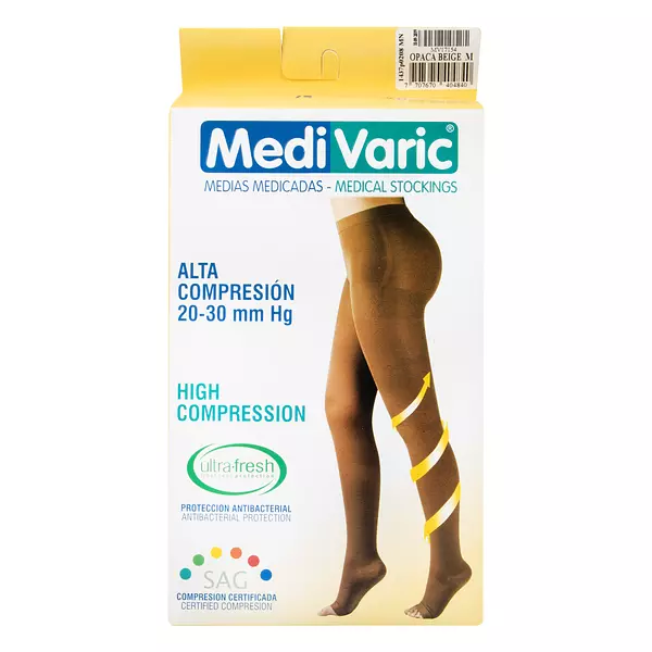 Media Medivaric Cadera -M- Beige Alta Compresion Nti