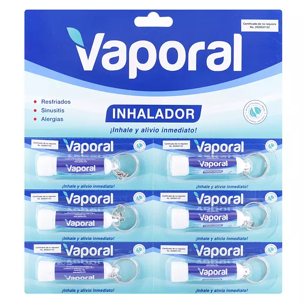 Vaporal Inhalador Blister 6 Llaveros