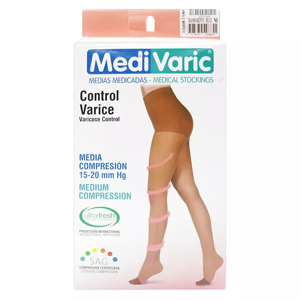 Media Medivaric Cadera -M- Beige Mediana Compresion Nti