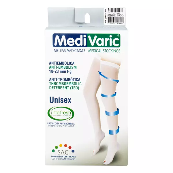 Media Medivaric Antiembolica - M - Muslo Blanco Nti