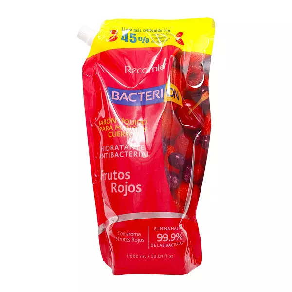 Jabon Bacterion Liquido Frutos Rojos