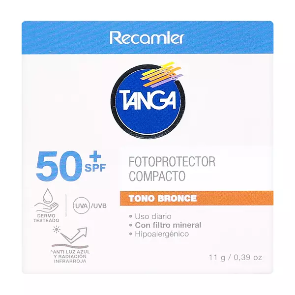 Bloqueador Tanga Spf 50 Fotoprotector Compacto Bronce