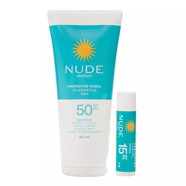 Protector Nude Facial Spf 50 + Gts Potector Labial