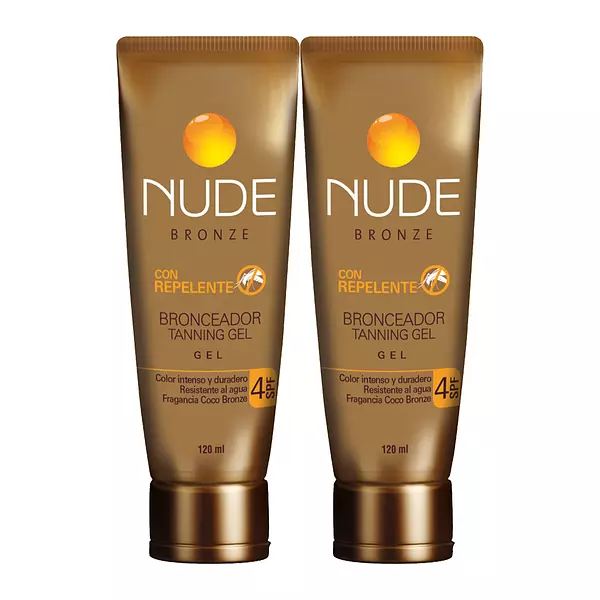 2 Bronceador Nude Bronze Gel Spf 4