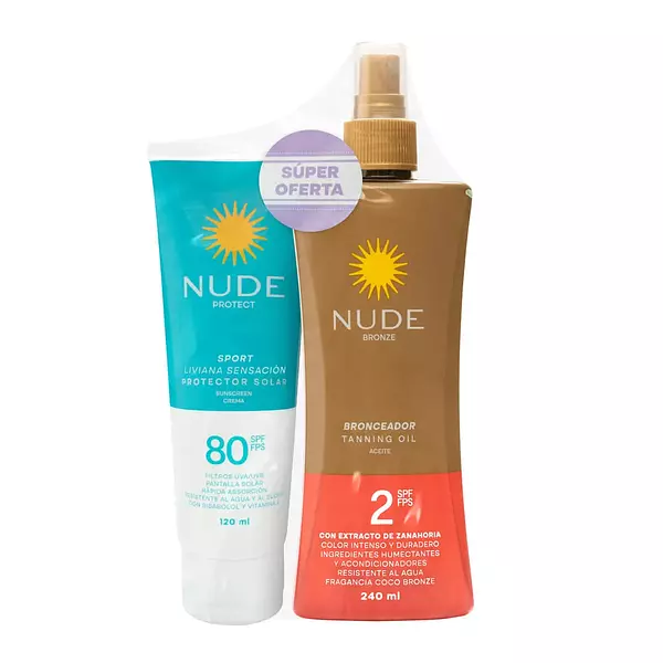 Protector Nude Sport Spf 80 + Bronceador