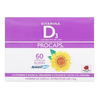 Vitamina D3+Extracto De Uva 2000 U.I/1 Mg