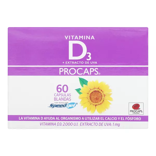 Vitamina D3+Extracto De Uva 2000 U.I/1 Mg