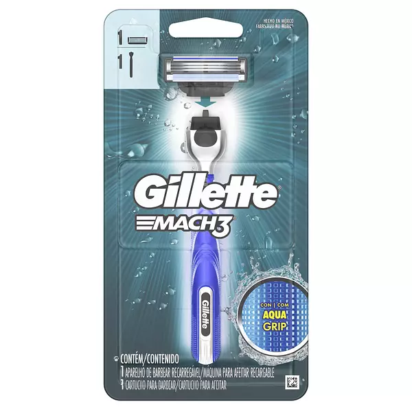 Maquina De Afeitar Gillette Mach 3 Aqua Grip