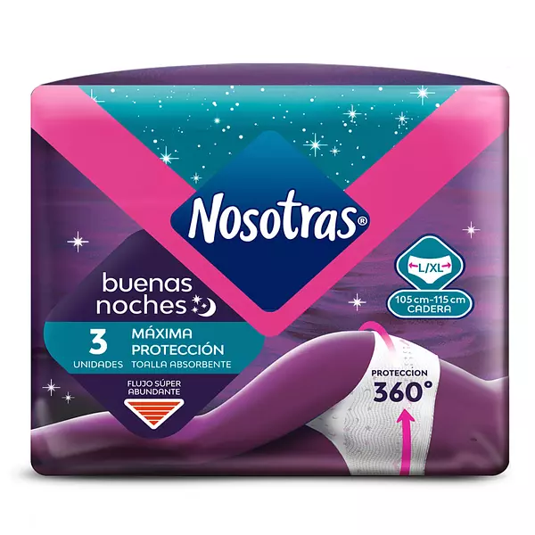 Toallas Nosotras Buenas Noches Maxima Proteccion Talla L-Xl