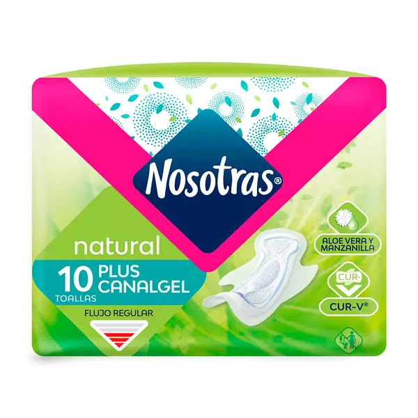 Toallas Nosotras Natural Plus Canalgel