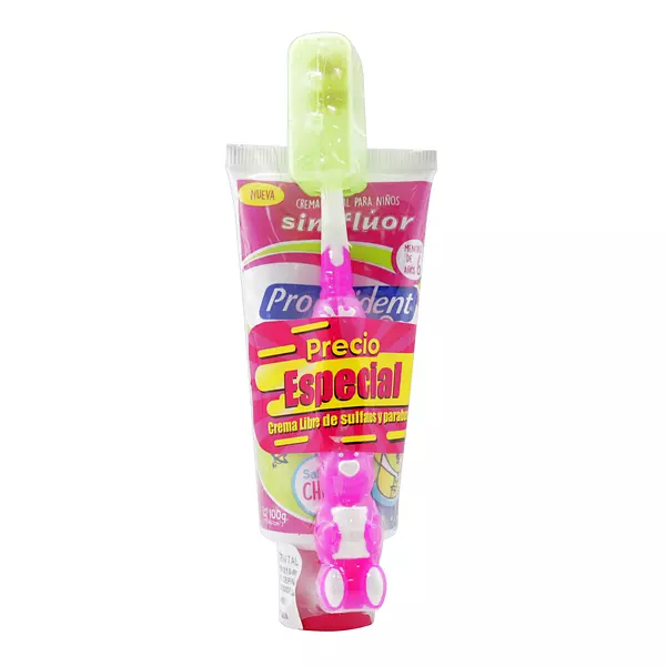 Crema Dental Proquident Kids Fucsia + Cepillo