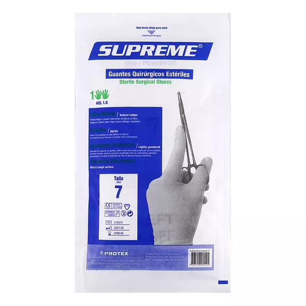 Guantes Quirurgicos Esteril Supreme Talla 7