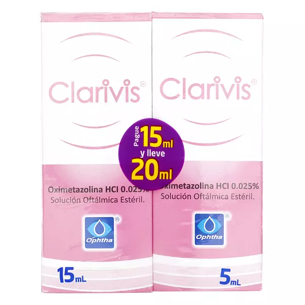 Clarivis 0.025% Pague 15 Ml Y Lleve 20 Ml