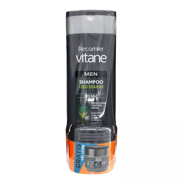 Champu Vitane Men Uso Diario + Gel Vitane