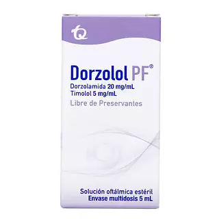 Dorzolol Pf Solucion Oftalmica 20 Mg