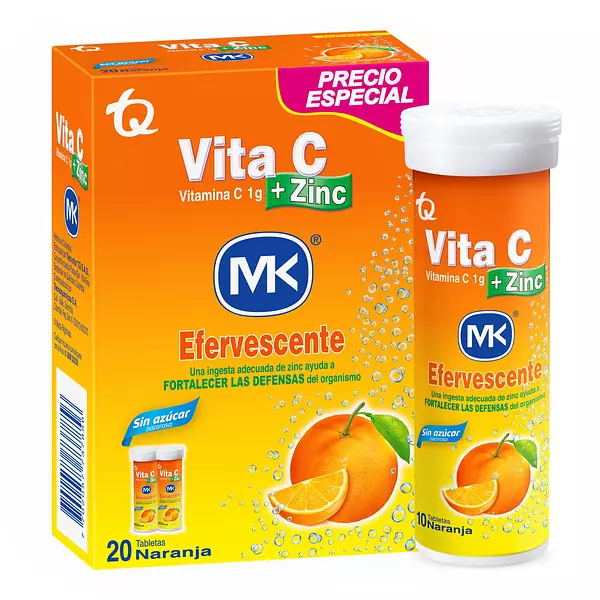 2 Vita C + Zinc Efervescente