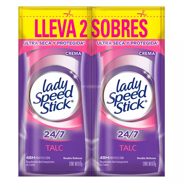 Desodorante Lady Speed Stick Talc Crema Duo 9 Gr