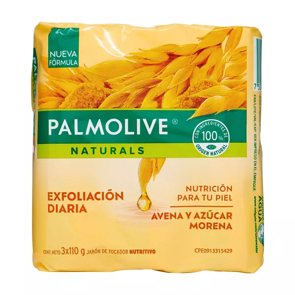 3 Jabones Palmolive Avena Y Azucar Morena