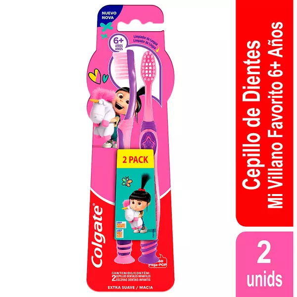 2 Cepillos Colgate Minions Edad 6 + Años