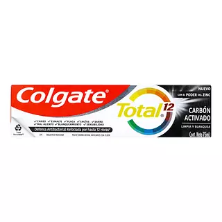 Crema Colgate Total 12 Carbon Activado