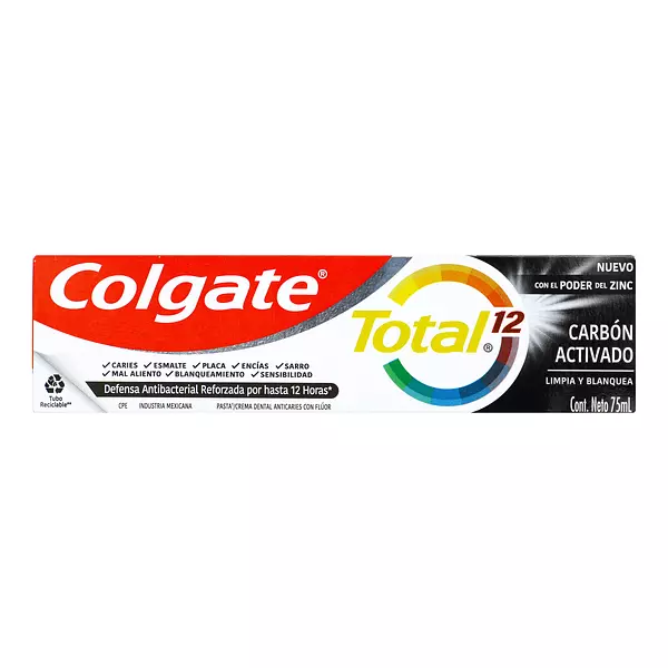 Crema Colgate Total 12 Carbon Activado