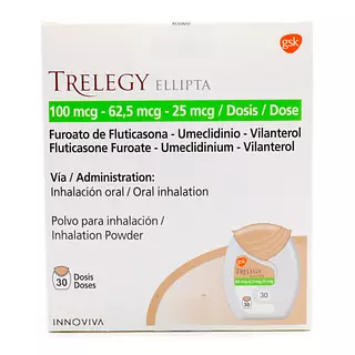 Trelegy Ellipta 100 Mcg/62.5 Mcg/25 Mcg