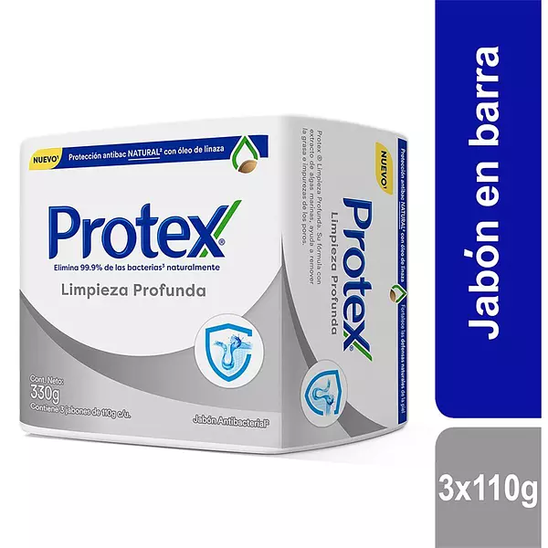 3 Jabones Protex Limpieza Profunda 110 Gr