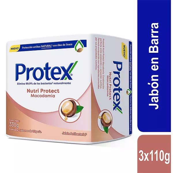 3 Jabones Protex Antibacterial Macadamia 110 Gr