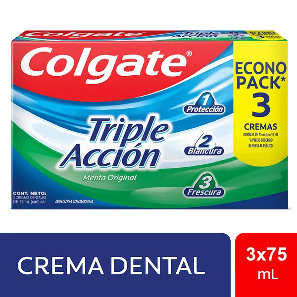 Crema Colgate Triple Accion 75 Gr Econo Pack