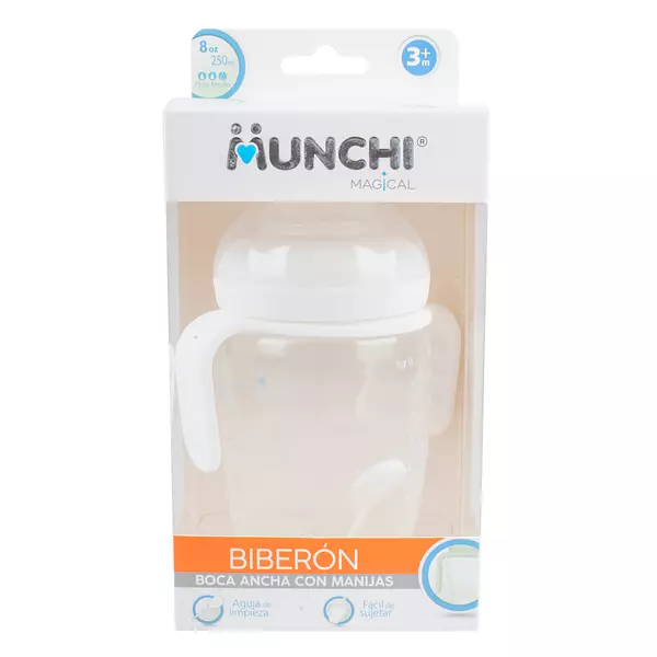 Biberon Munchi Magical Boca Ancha Con Manija