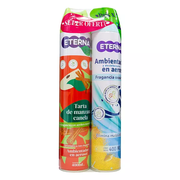 2 Ambientadores Spray Eterna Bio Surtido